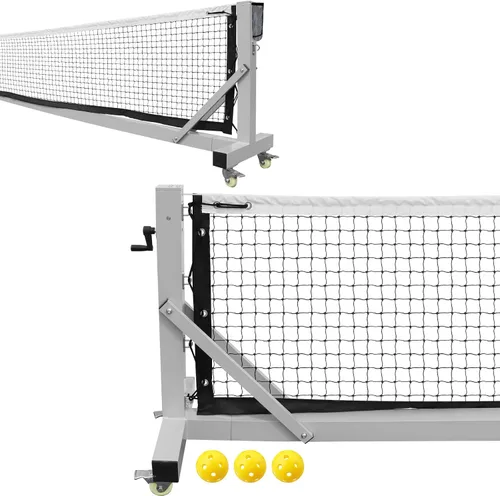 Vista 11 de Pro Pickleball - Red portátil con ruedas, sistema de red de pickleball resistente de 22 pies con marco de aluminio resistente para exteriores e