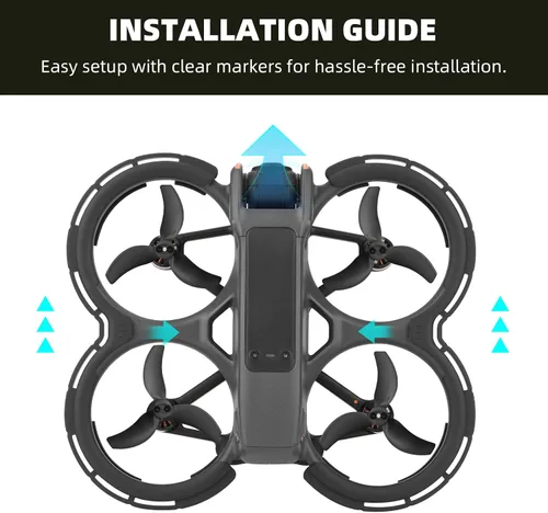 Vista 7 de BRDRC Avata 2 accesorios protectores de parachoques, protector de hélice protector de cardán protector de anillo anticolisión para DJI Avata 2 Fly