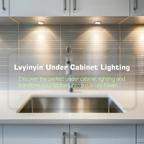 Vista 6 de Iluminación para debajo del gabinete, luces LED regulables, sobre o debajo para armario de cocina, luz nocturna segura, iluminación de acento, luz