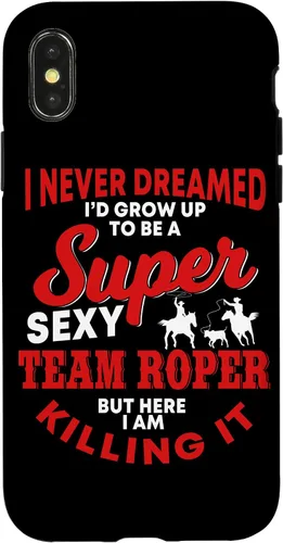 Vista 5 de Funny Team Roper Quote Rodeo Western Horse Roping Case para iPhone 17