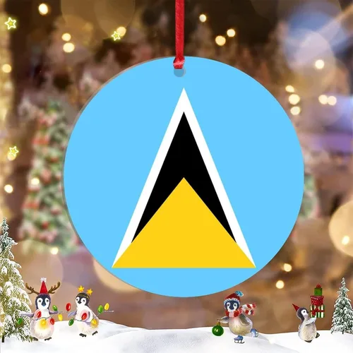 Vista 17 de Adorno de bandera de Seychelles para decoración de árbol de Navidad, recuerdo de la ciudad del país de Seychelles, adornos de Navidad personalizados