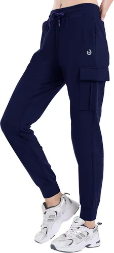Vista 2 de HARTPOR Pantalones deportivos con forro polar para mujer, pantalones cargo de senderismo, resistentes al agua, pantalones deportivos de invierno