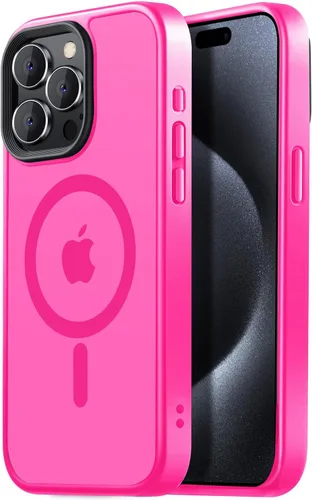 Vista 48 de Tigowos Funda magnética para iPhone 15, resistente a las caídas, sensación de piel mate, a prueba de golpes, ajuste delgado para iPhone 15, negro