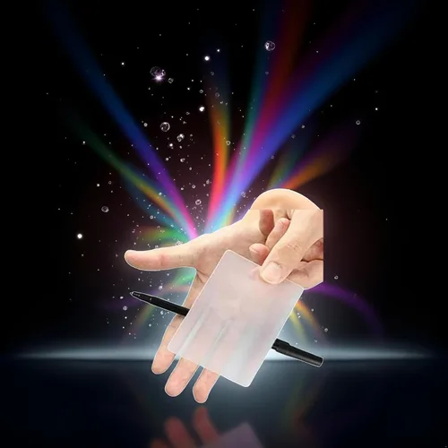 Vista 4 de BWESOO 2 piezas de trucos de magia de cerca de accesorios mágicos, tarjeta perspectiva distorsión magia, tarjetas mágicas trucos accesorios