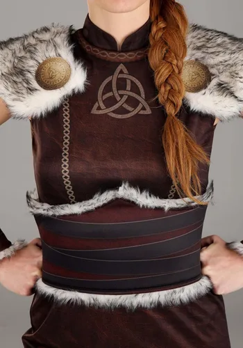 Vista 4 de Disfraz de guerrero vikingo victorioso Valhalla para mujer adulta