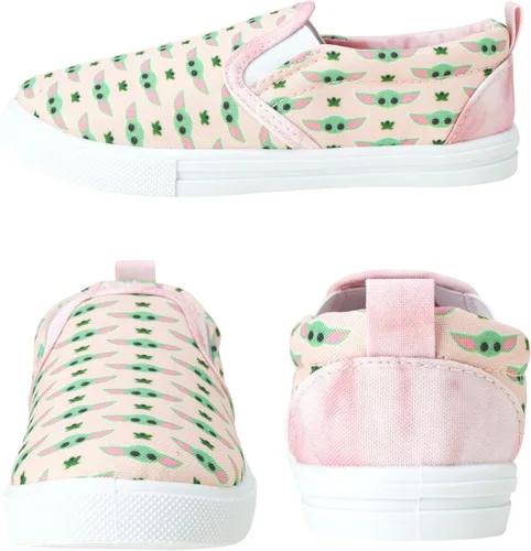 Vista 3 de Disney Zapatos de niña - Zapatillas sin cordones Ariel, Blancanieves, Belle, Rapunzel, Moana, Cenicienta, Baby Yoda, Minnie Mouse, 6T-12