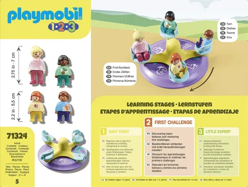 Vista 4 de Playmobil 1.2.3: Número-Merry-Go-Round