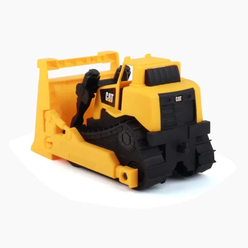 Vista 6 de Cat Construction Fleet - Bulldozer Toy de 10 pulgadas, plástico resistente, hoja de trabajo y ruedas libres, vehículo de caja de arena