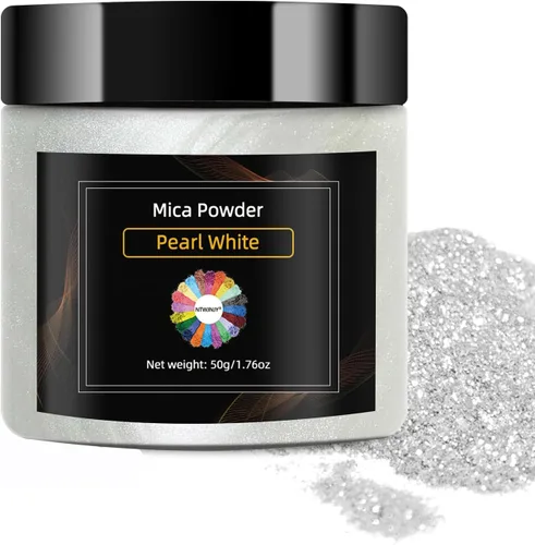Vista 9 de Polvo de mica, pigmento de 30 colores, polvo de mica natural de grado cosmético brillante para resina epoxi/bombas de baño/vela/jabón, brillo