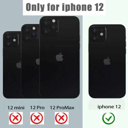 Vista 2 de Diverbox - Funda impermeable para iPhone 12, resistente al agua, a prueba de golpes, a prueba de polvo, IP68 de cuerpo entero, protector de pantalla