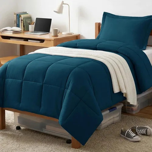 Vista 36 de CozyLux Juego de edredón Super King, juego de ropa de cama negro ceniza de 270GSM para todas las estaciones, juego de cama de 3 piezas cosidas