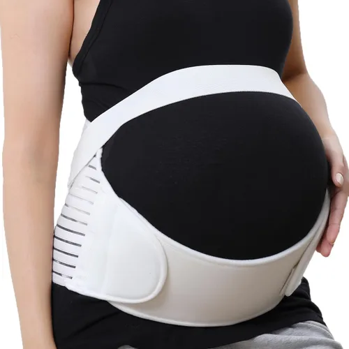 Vista 9 de NeoTech Care Cinturón de maternidad para embarazo, soporte para espalda, abdomen, cintura, pelvis (talla L, color marfil)