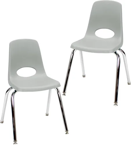 Vista 21 de FDP 15407-BL - Silla escolar apilable de 8 pulgadas con deslizadores de Azul