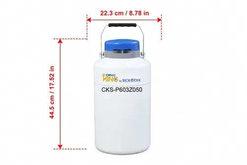 Vista 2 de Tanque de nitrógeno líquido de 3 litros, contenedor criogénico con 6 botes, Dewar portátil de aleación de aluminio con tapa bloqueable, tanque