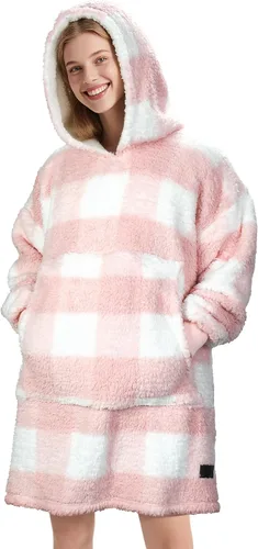 Vista 36 de Tirrinia - Sudadera con capucha de gran tamaño, manta de sherpa cómoda, reversible, gigante, para adultos, hombres, mujeres, adolescentes, esposa
