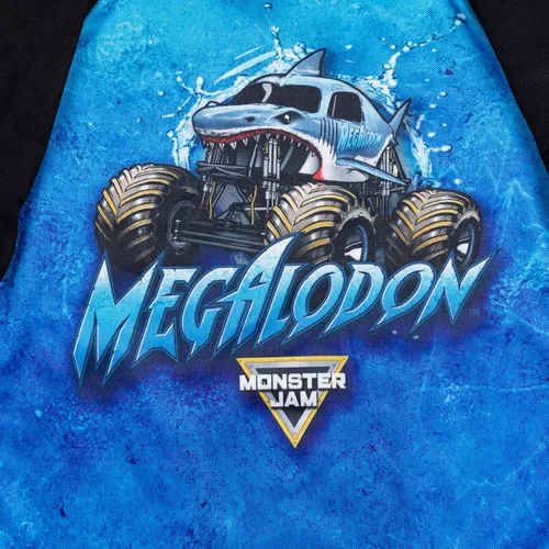 Vista 2 de Monster Jam Maximum Destruction El Toro Loco Grave Digger - Sudadera con capucha de forro polar para niños pequeños y grandes