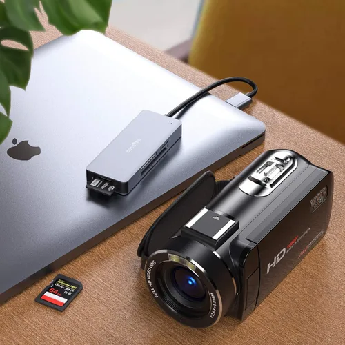 Vista 5 de Lector de tarjetas CF, USB 3.0 a adaptador de lector de tarjetas de memoria flash compacto 5Gbps lectura simultáneamente 5 tarjetas simultáneamente