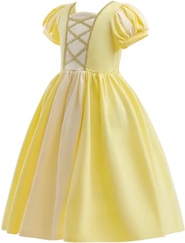 Vista 3 de MYRISAM Disfraz de princesa para niñas, vestido de verano de Halloween, Navidad, fiesta de cumpleaños, concurso, vestido de bola de algodón