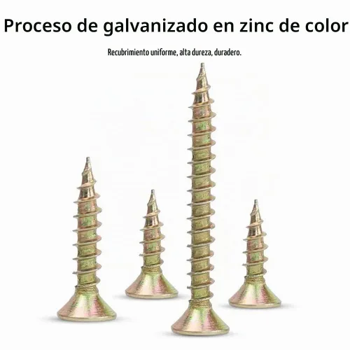 Vista 6 de Kit surtido de tornillos para madera de cabeza plana M3.5 M4 M5, 260 piezas, tornillos de madera autorroscantes de cabeza plana avellanados