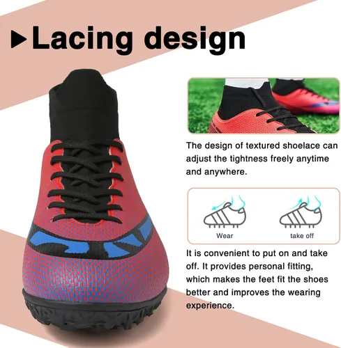 Vista 5 de CBUSTER Tacos de fútbol para hombre High Top Womenfor Tacos de fútbol para Big Boy AG TF