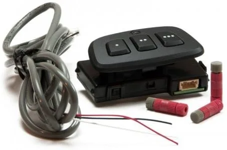Vista 3 de HomeLink® Sistema de control inalámbrico con revestimiento montado y bisel en color café., Negro