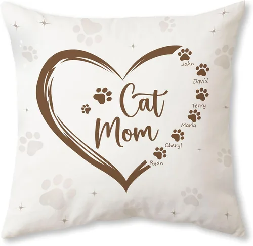Vista 16 de Hyturtle Personalized Best Mom Pillow with Insert – Custom Gift for Mother from Daughter Son – Inspirational Cushion for Birthday, Christmas, Mom