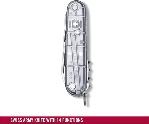 Vista 2 de Victorinox Climber Swiss Army Knife, 14 Function Swiss Made Pocket Knife with 2 Blades, Corkscrew and Screwdriver