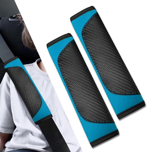 Vista 18 de 2 fundas para cinturón de seguridad de automóvil, almohadillas suaves para cinturón de seguridad, fundas para el cuello, protector de correa