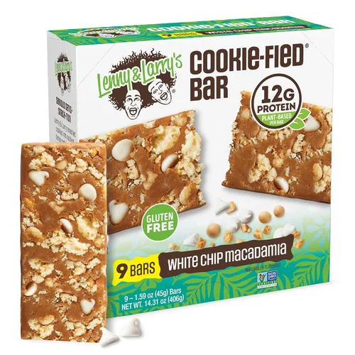 Vista 5 de Lenny & Larry’s Paquete de Variedad de Barras de Proteínas con Sabor a Galleta – 4 Sabores – 8 x 45 g de Barras de Proteínas Veganas – Snacks Altos