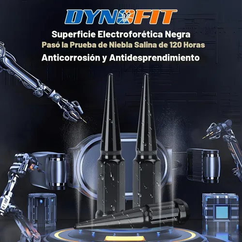 Vista 4 de Dynofit Tuercas de Orejeta con Picos 9/16-18 Compatibles con Dodge Ram 1500 2500 3500 1994-2011, 32pcs Tuercas con Picos de Estilo de Una Pieza