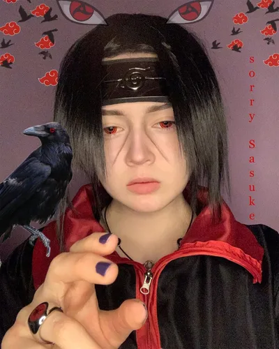 Vista 2 de Disfraz de cosplay de Uchiha Itachi para niños capa de uniforme de nube roja máscara de Obito Tobi con bata larga de Halloween