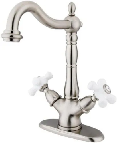 Vista 3 de Kingston Brass KS1493PX - Grifo para fregadero de buque, latón antiguo