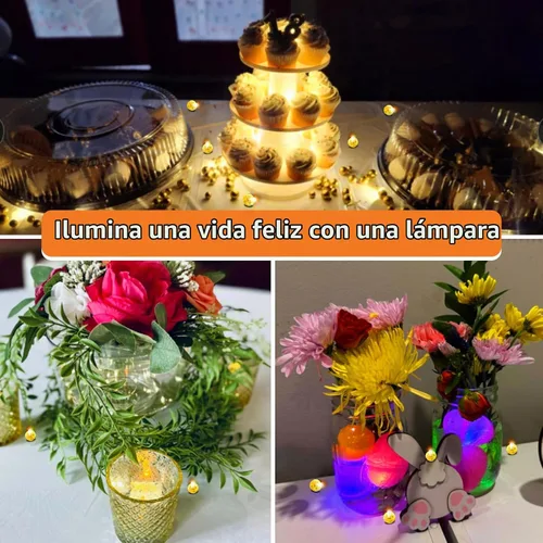 Vista 6 de ZGWJ 50 piezas de luces de globo mini, funciona con pilas, luz redonda impermeable LED de tiempo de espera prolongado para globo de cumpleaños