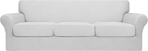 Vista 23 de Easy-Going Funda de sofá suave y elástica de 3 piezas para perros, funda de sofá lavable para sofá de 2 cojines separados, protector elástico