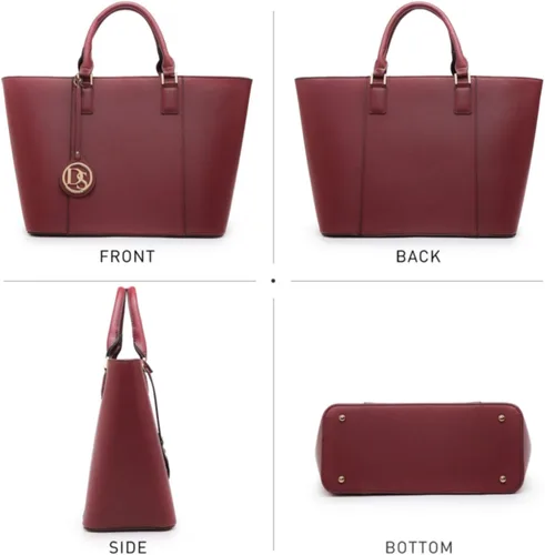 Vista 4 de Dasein Women Satchel Purse Handbag Shoulder Bag Work Tote Bag with Matching Clutch