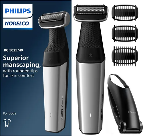Vista 10 de Philips Norelco Body Groomer 5000, cuerpo y bolas, recortadora y afeitadora Negro - Bg5490/50