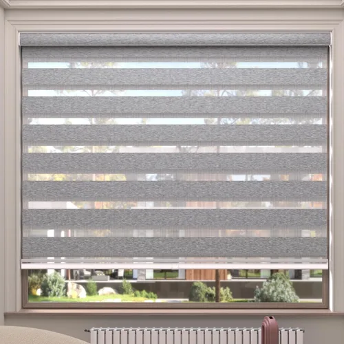 Vista 71 de MYshade Persianas enrollables de cebra opacas (85 %) con cordón para ventanas interiores, persianas de doble capa beige para dormitorio, baño, sala