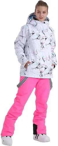 Vista 7 de GSOU SNOW Women's Ski Jackets and Pants Set Snowboarding Snowsuit Waterproof Windproof