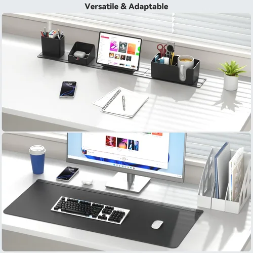 Vista 7 de KDD Soporte vertical para portátil de 4 ranuras con bloqueo por gravedad y almohadilla de escritorio y organizador magnético para oficina y hogar
