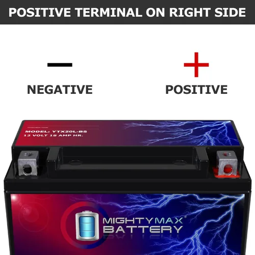 Vista 3 de Mighty Max Battery YTX20L-BS Batería para Honda 680 TRX680FA Four Trax Rincon 06-14