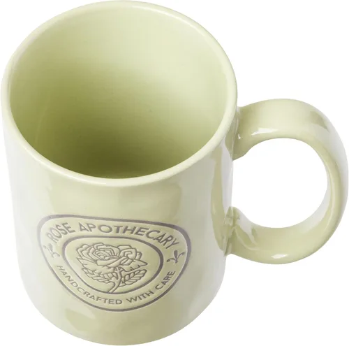 Vista 3 de Silver Buffalo Schitt's Creek Rose Apothecary - Taza de cerámica de cerámica resistente a la cera, 17 onzas