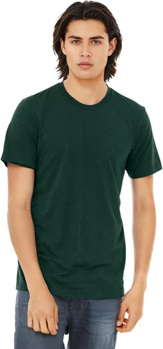 Vista 21 de Bella Canvas 3413c para hombre (1) Triblend verde + (1) Triblend rojo