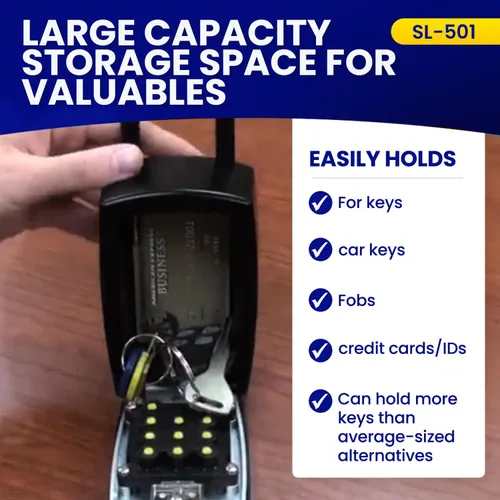 Vista 7 de Caja de seguridad con botones KeyGuard, SL-501