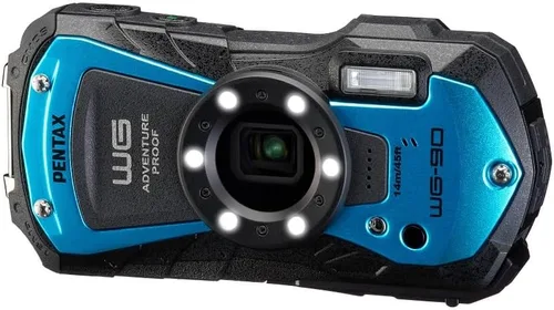 Vista 6 de PENTAX WG-90 Cámara impermeable negra, a prueba de golpes, a prueba de polvo, a prueba de congelación, anillo de luz integrada de 6 LED