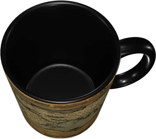 Vista 5 de Taza de café, tazas de porcelana con mapa del mundo, antiguo gráfico antiguo vintage del siglo XVI, 11 onzas, para bebidas calientes y todos