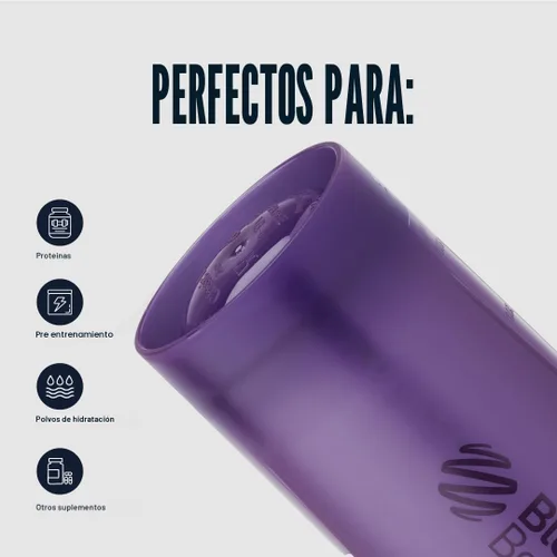 Vista 4 de BlenderBottle Classic V2 - Botella agitadora de plástico de 28 onzas, los colores pueden variar, paquete de 2