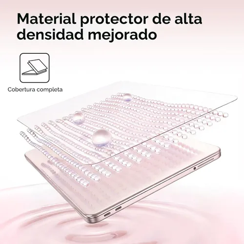 Vista 6 de EooCoo Funda para MacBook Neo de 13 pulgadas modelo A3404 2026 con chip A18 Rubor de cristal