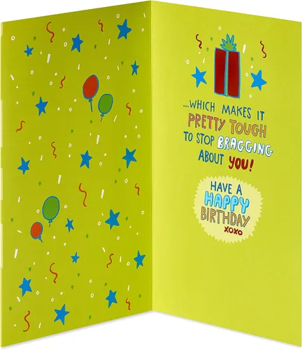 Vista 2 de American Greetings Tarjeta de cumpleaños para nieto (Bragging About You)