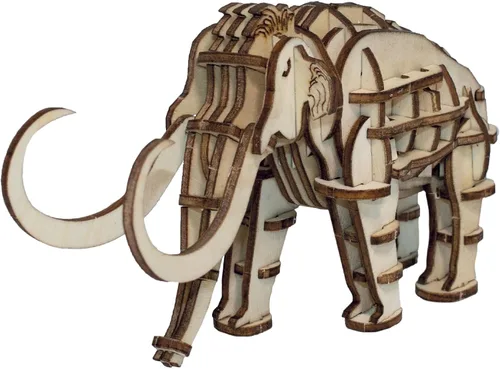 Vista 26 de Rompecabezas de madera Eco 3D de Deluxebase. Kit de manualidades de rompecabezas 3D con temática animal. Juguetes de animales de safari de madera