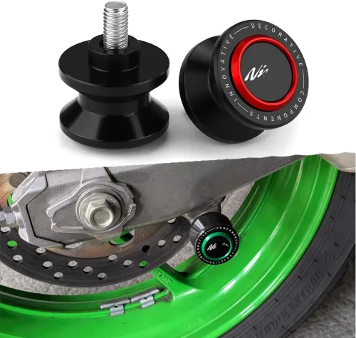 Vista 8 de Carretes basculantes de 8 mm para Ninja 400 650 1000SX ZX-6R ZX-10R ZX-25R 2023 2024 2025 Soporte de bastidor trasero Carretes basculantes